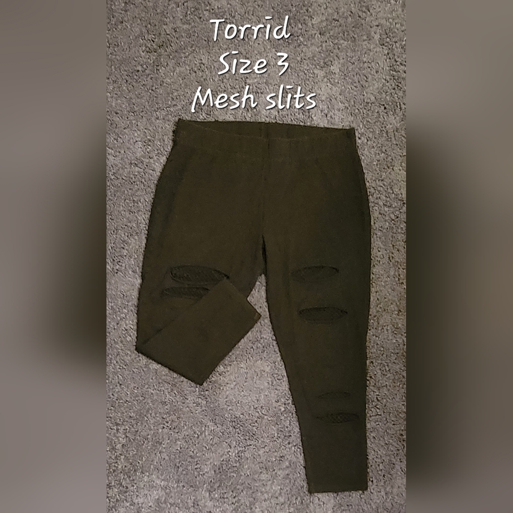 Torrid mesh Black leggings size 3
